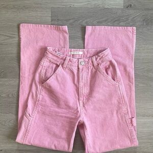 PacSun Pink Flare Wide Leg Jeans